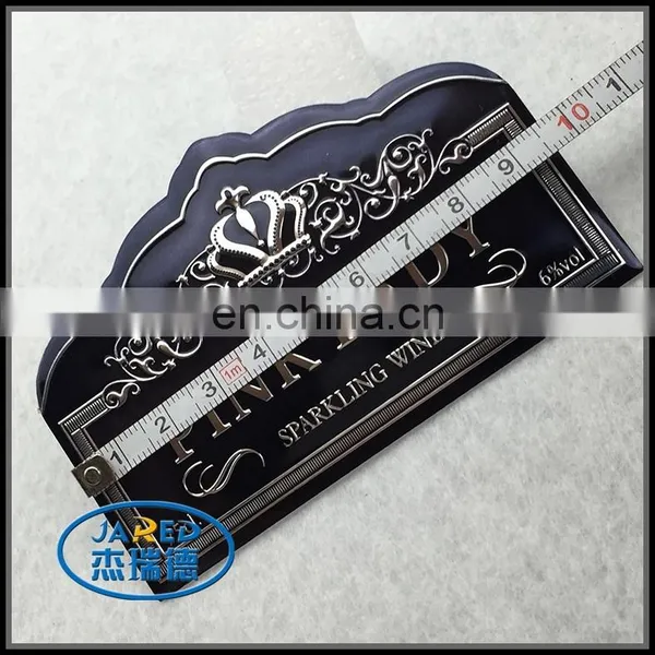 Cheap Customized Metal Crafts Aluminum Wine Label With Protective Film photo-4