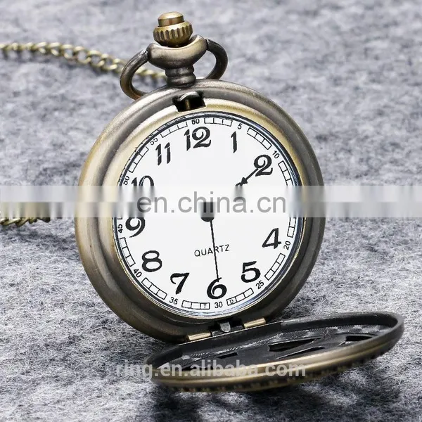 Round Shape Hollow Out Bird Peacock High Quality Cheap Pocket Watch Woman photo-4