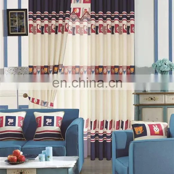 Factory Supply Rabbit and Tiger Picture Printing Bedroom Curtain