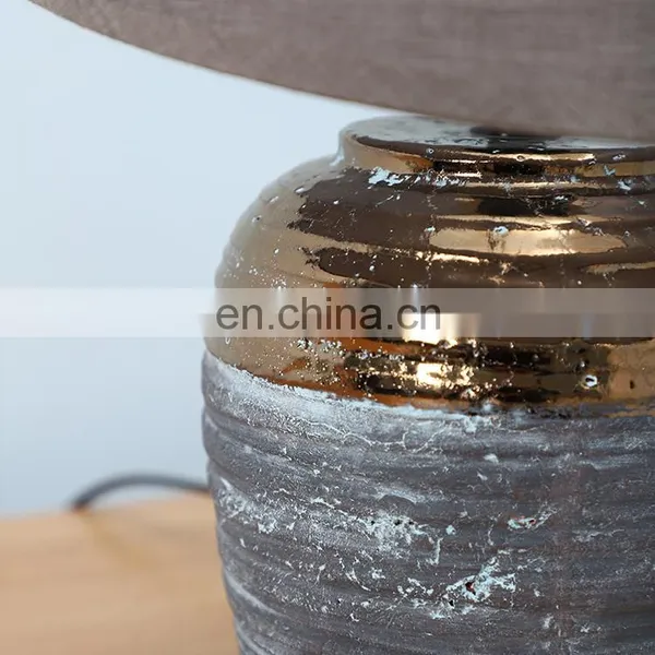 China Wholesale Cheap Durable Living Room Retro Table Ceramic Lamp for Reading photo-2