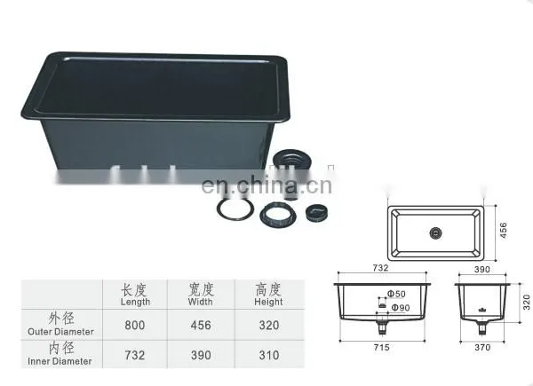 Chemical Lab Accessories PP Acid Resistant Laboratory Sinks With Overflow photo-4