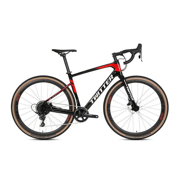 Twitter Road Racing Bike 700*40c 11/22/24 Speed APEX Hydraulic Disc Brake Complete Carbon Frame Gravel Bike