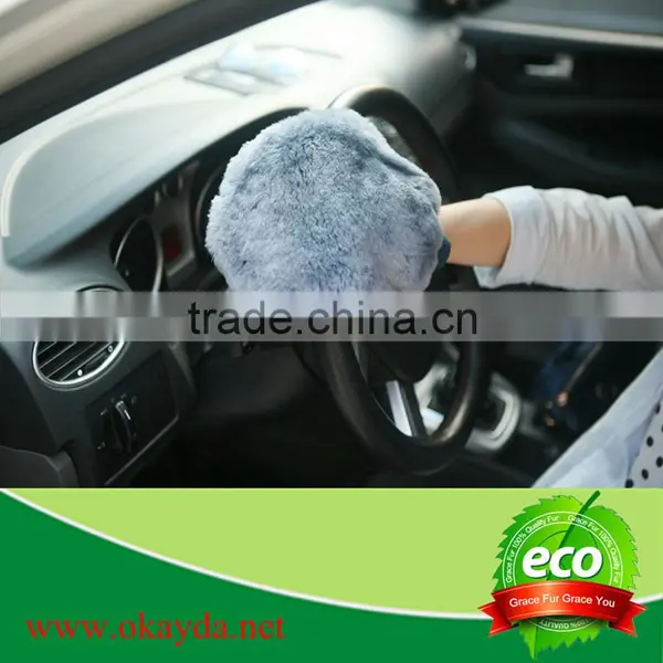Car Cleaning Glove Sheepskin Car Washing Tools 100% Natural Wool