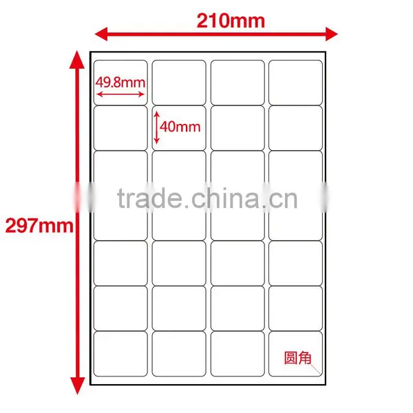 SINMARK Matte Surface 50mm*40mm Sticker Paper for Laser Printer photo-2