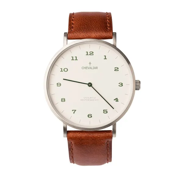 Stainless Steel Gents Fashion Watches Genuine Leather Ultrathin Quartz Man Watch photo-4