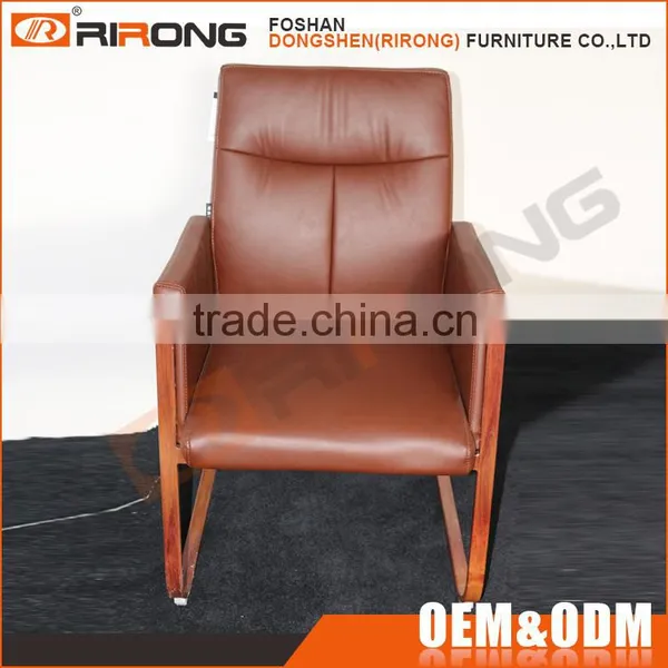 Luxury Customized Brown Revolving Swivel Lift PU Leather Manager Director Office Chair With Wheels photo-4