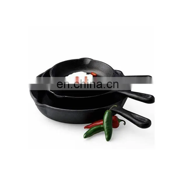 3 Section Enameled Pancake Over Sized Cheap Price Skillet With Lid photo-2