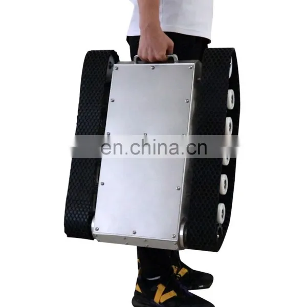 IP65 Waterproof Stainless Steel Small Size Portable Rubber Track Platform Remote Crawler Robot Chassis photo-2