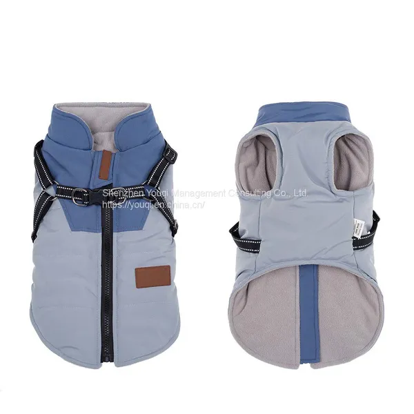Blue Warm Dog Clothes/ Thicken Winter Small Dog Clothes/ photo-2