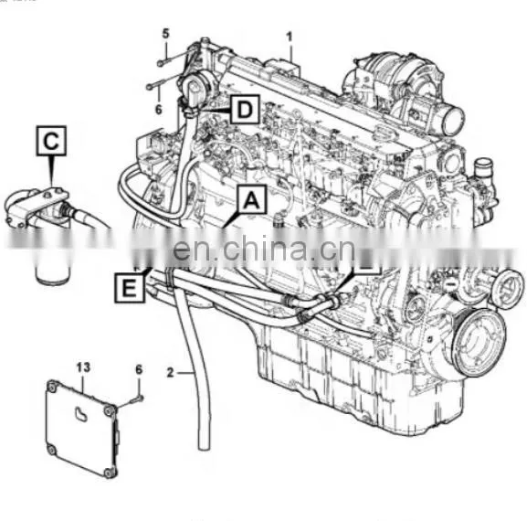 EC210B Excavator Engine D6E Complete Engine 14536073