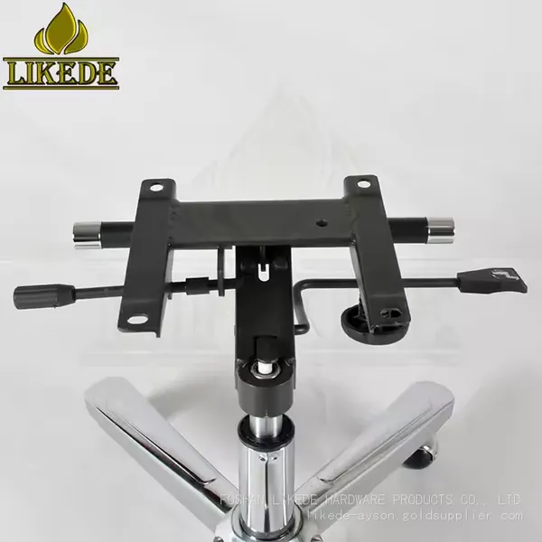 5-Leg Swivel Chair Base Iron Steel Chrome Adjustable Metal Height Office Leisure Outdoor Living Room Workshop Laundry Leg photo-5