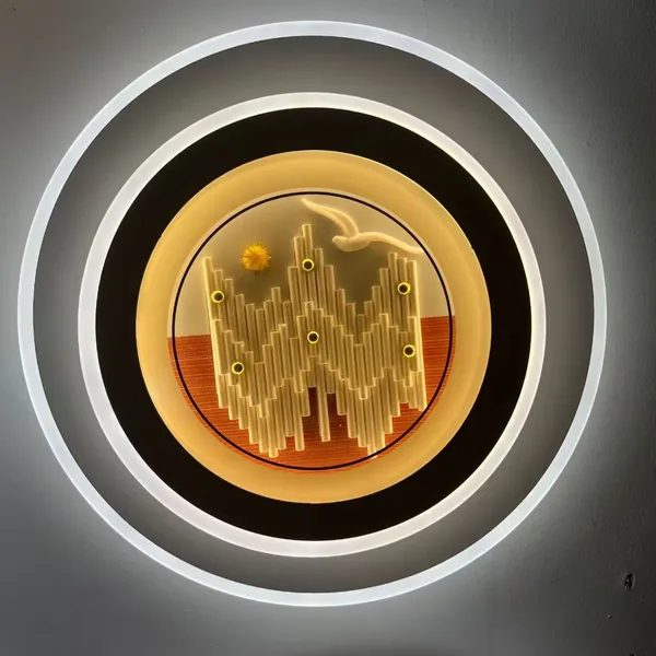 2025 Bedroom Light, Modern Minimalist LED Glass Ceiling Light, Round Nordic Creative and Personalized Study Light photo-3