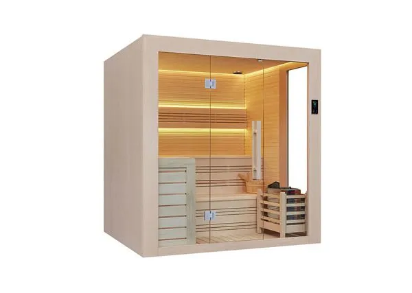 Luxury Multi-user Mixed Infrared Traditional Sauna Room With Modern Design Solid Wood Construction for External Use; photo-5