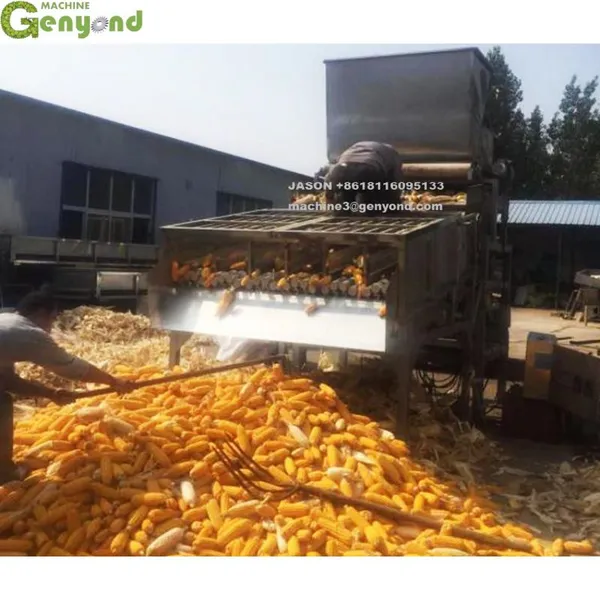 GY New Automatic Green Tender Corn Peeling and Threshing Machine With Good Price photo-4
