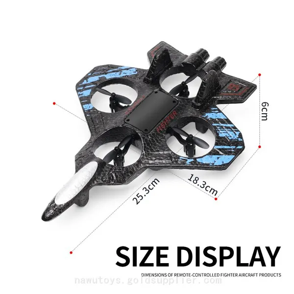 Beginners EPP Remote Control Toys 360° Stunt Rolling Fighter Jet Light up Wireless 2.4GHz Foam RC Airplane for Kids photo-5