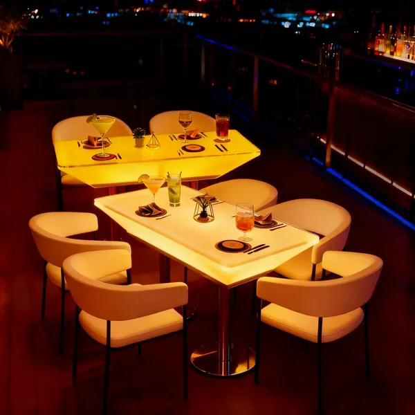 Hotel Bar Outdoor Party Luminous Furniture Kit IP65 Waterproof 16 Color Adjustable LED Glow Table Sofa Set photo-4