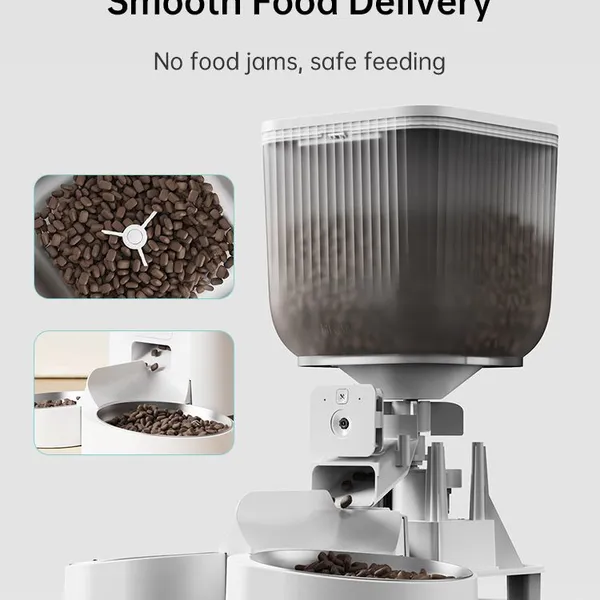 OEM ODM Automatic Cat Feeder Timed Quantitative Remote Control Eco-Friendly ABS Bowls Battery Powered Cross-Border Popular photo-2