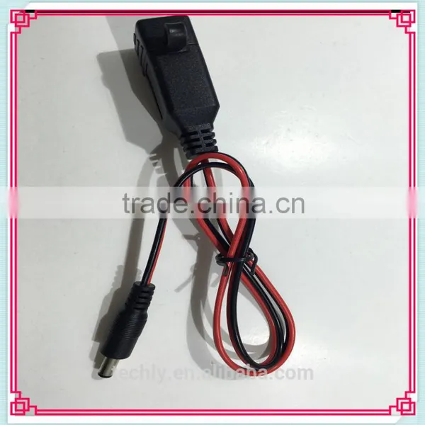 New Red /Black Of Cable Male DC 5.5x2.1 To 2.0 Female USB Power Cable photo-3