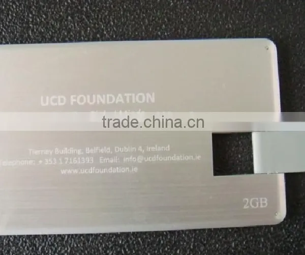 USB 2.0 High Speed Business Card Metal Usb Flash Drive 2GB for Promotion Gift photo-4