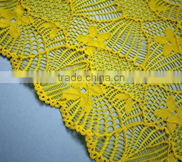 Fancy Designs Nylon Lace Fabric for Women Plain,french Style Warp Knitting Lace Fabric photo-6