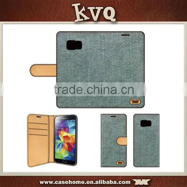 Green Jean Phone Case for Samsung Galaxy J7 With Card Holders photo-3