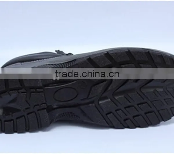 Genuine Leather Safety Shoes PU Injected Steel Toe Cap Industrial Work Boots 9071 photo-3