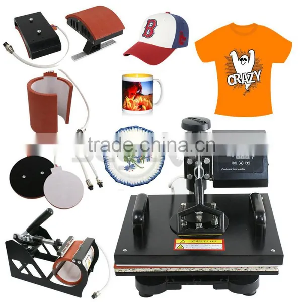 Digital Transfer Sublimation T-Shirt Mug Hat Plate Cap 5 in 1 Heat Press Machine photo-5