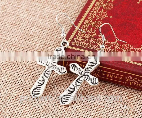 Fancy Drop Earrings Factory, George Michael Cross Earring photo-5