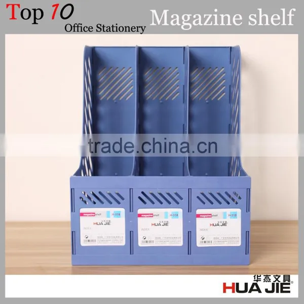 Logo Print Design Plastic Material Foldable Display Rack Assemble Magazine Shelf photo-2