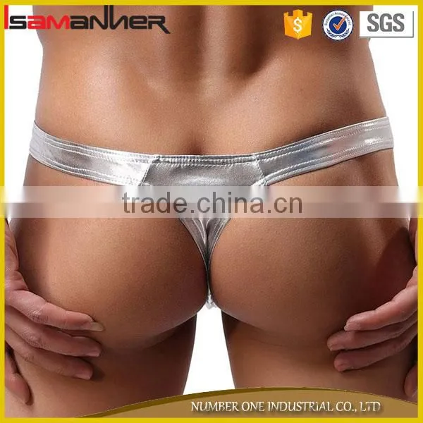 Men Secy Lingerie Underwear Low Waist Thin T-back Sexy Men g String photo-3