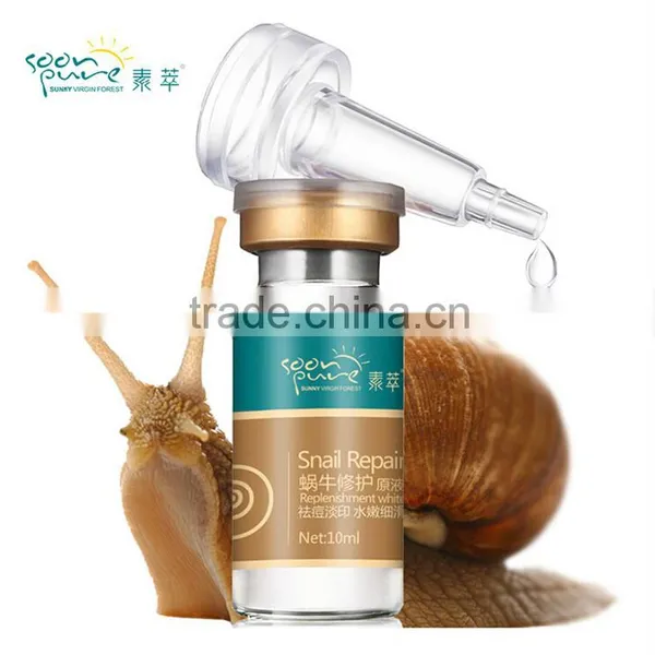 Powerful Snail Repair Serum Solution Moisturizing Remove Acne Marks Scar Skin Cell Regeneration