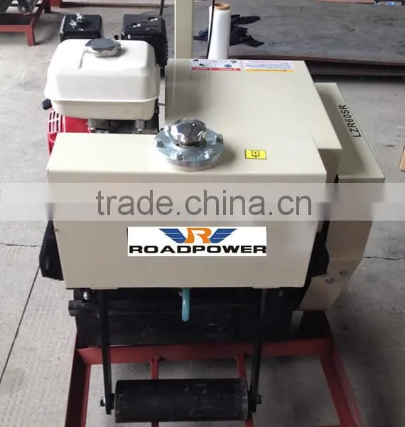 2015 Walk Behind Soil Double Drum Mini Vibratory Tamping Roller Asphalt Gasoline Honda Vibratory Roller