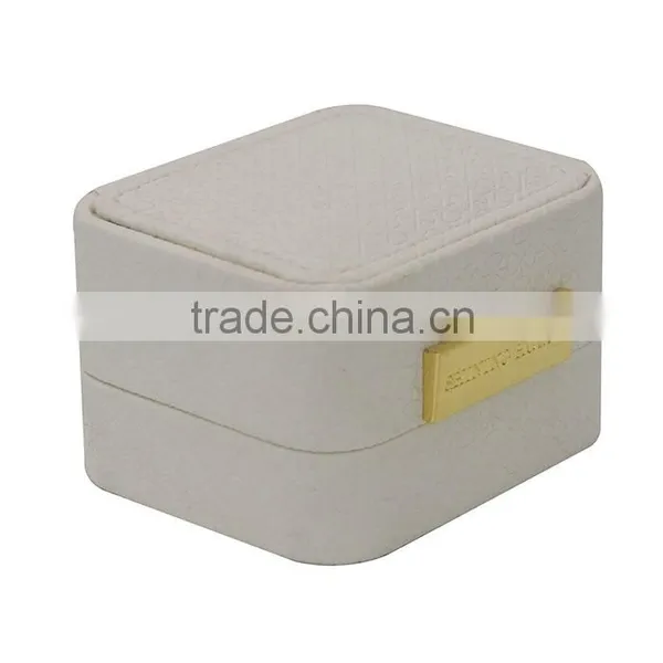 Customized 2016 Luxury Leather Foam Inserts Jewelry Ring Box for Paper Jewelry Box photo-3