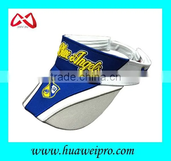 Costoms design embroidered cotton twill sun visor cap wholesales