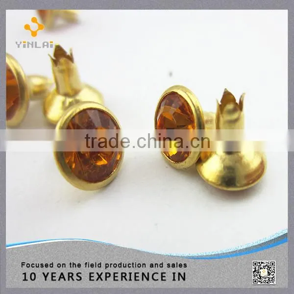 New Products Gold Brass Crystal Rivet photo-3