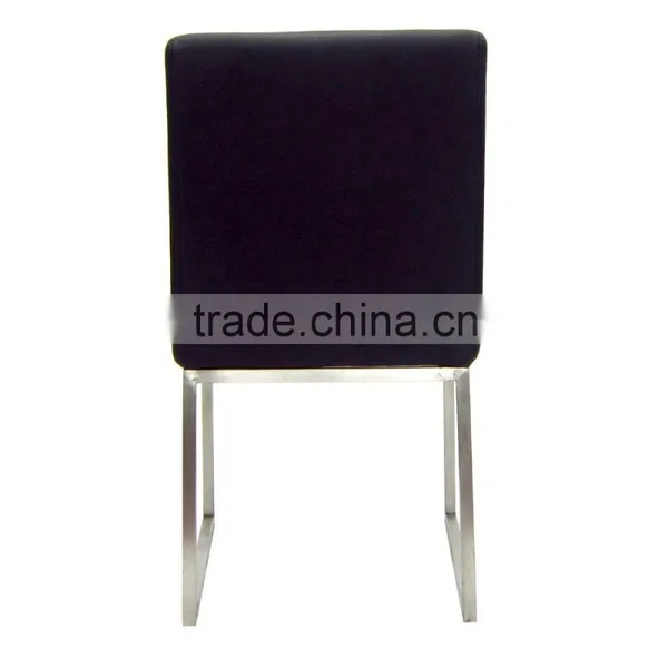 Black Low Back Stainless Steel Legs Model Dining Chair Made in China photo-4