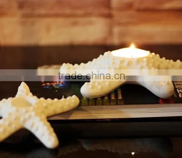 One Pair Creative Ceramic Starfish Candle Holder,Starfish Tea Light photo-2