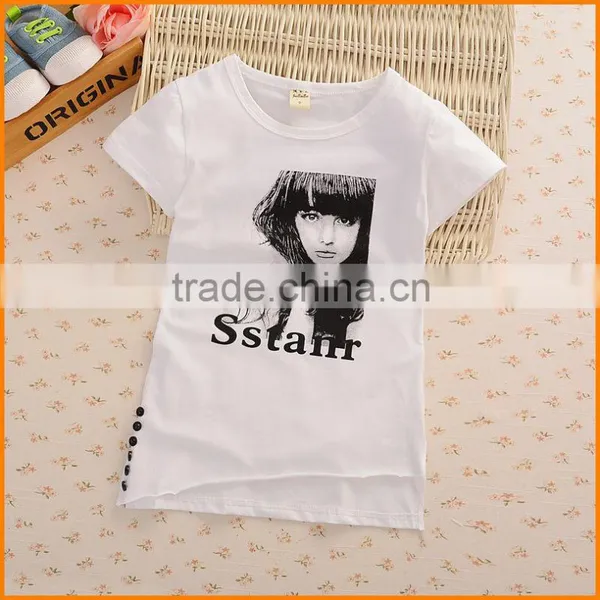 Korean Girls Wear T-shirt New Summer Fashion All-match Korean Children's WeChat Agent photo-2