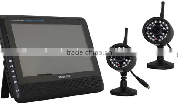 7 Inch TFT LCD Digital Wireless 300m Transmitting 4CH DVR Security System P2 Video Baby Monitor photo-6