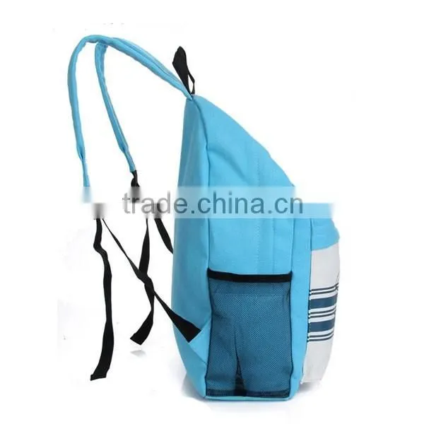 High Quality Soft Blue Printed Backpack Canvas Hipster Teens School Bags BB003 photo-3