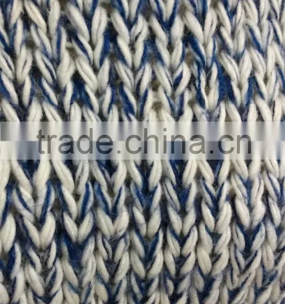 Roving Yarn With Mohair Like Acrylic,chunky,malange Effect,contrast Color,ladies' Pullover photo-2
