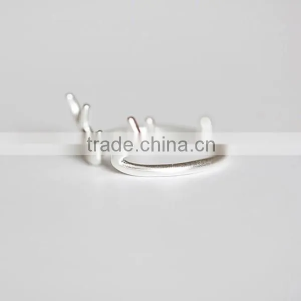2015 Fashion Antler Silver Ring and Deer Horn Silver Ring Set S925 Sterling Silver photo-2