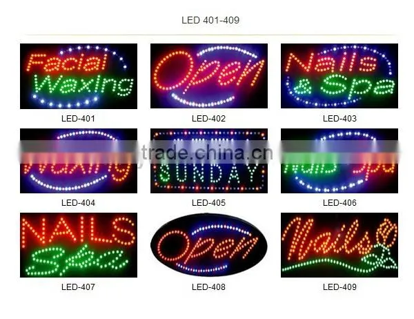 Beautiful Outdoor Led Shop Sign Board Led Nails Open Shop Signage photo-4
