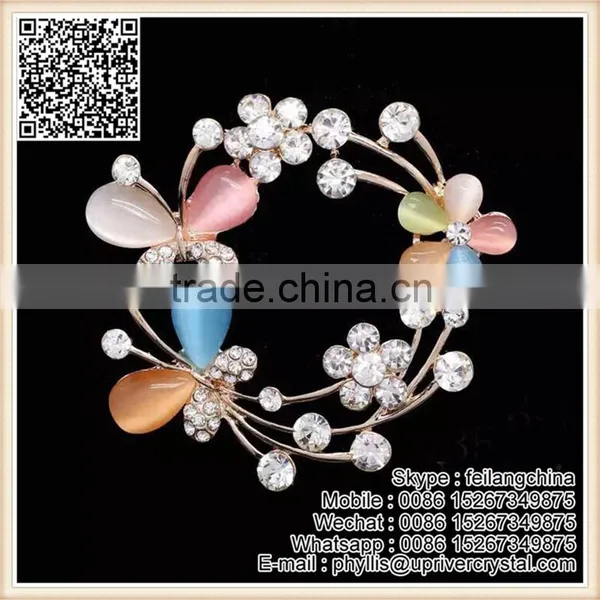 Angel Wings Crystal Pendant Brooch Ruby Diamond Rhinestone Brooch Pin photo-2