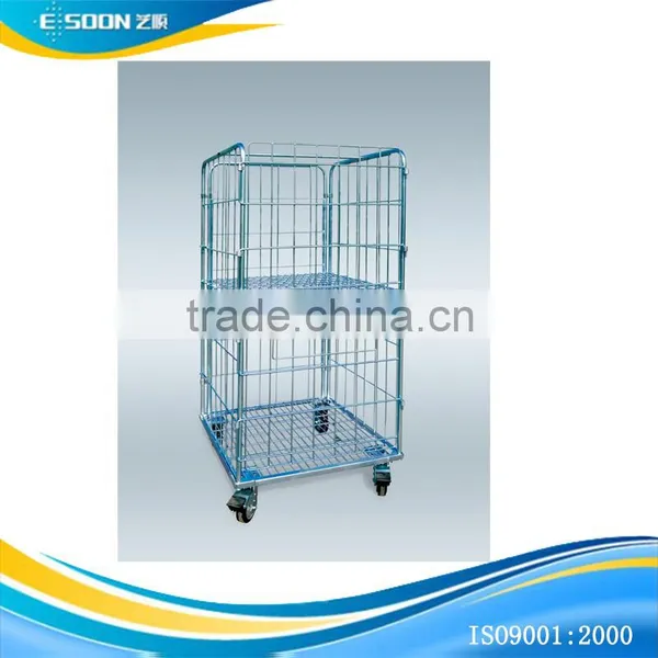 Library Steel Pallet Show Cage Rack Trolley photo-3
