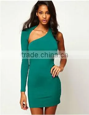 Temperament Ladies One-Shoulder Fashion Mini Dress