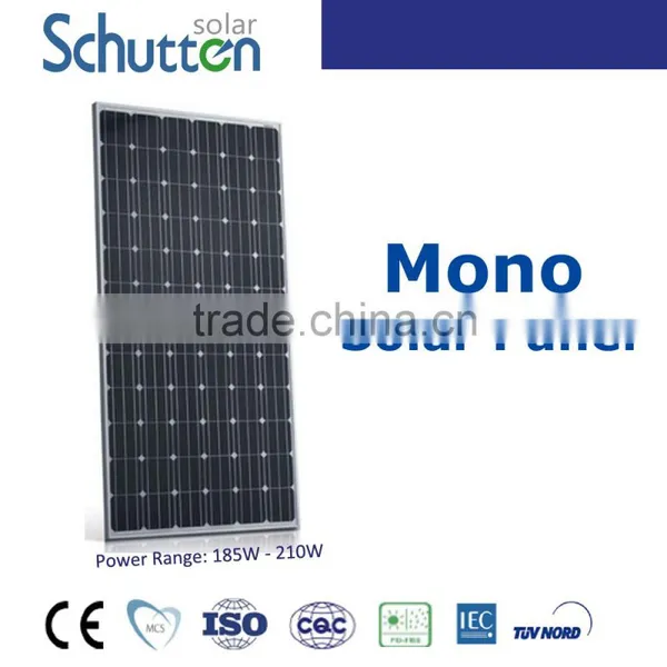 Top Choice!MONO-crystalline Solar Panel / Solar Module 185W 190W 195W 200W 205W 210W With TUV/IEC Certification photo-2