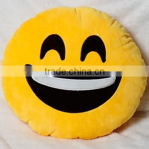 20 Styles Emoji Smiley Emotion Round Cushion Home Pillow Stuffed Plush Soft Toy Almofada Cushion Cover Christmas Present photo-5