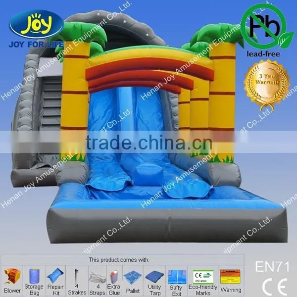 Tropical Palm Tree Inflatable Roaring River Water Slide photo-3
