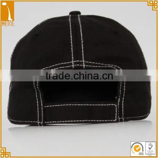 Good Quality Black 6 Panel 100% Cotton 3D Embroidered Custom Baseball Cap Wholasale photo-3